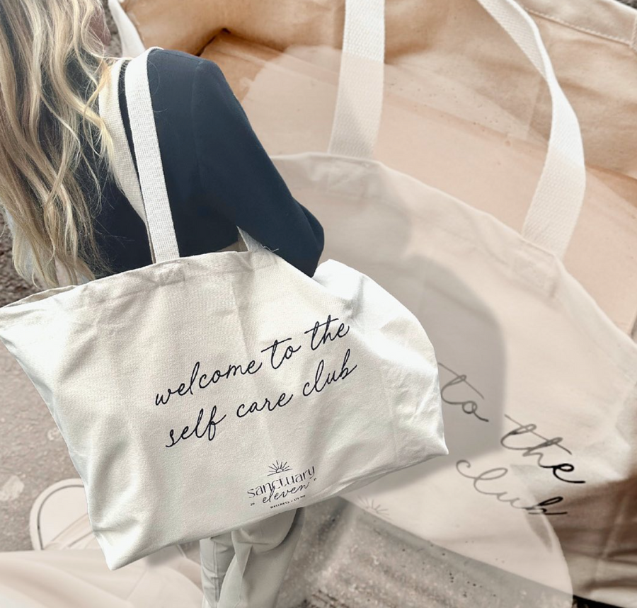 'Welcome' XL Slogan Tote