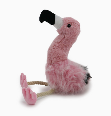 Fluffy Flamingo Dog Toy