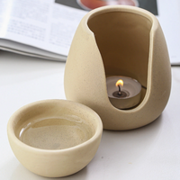 Beige Ceramic Oil and Wax Melt Burner