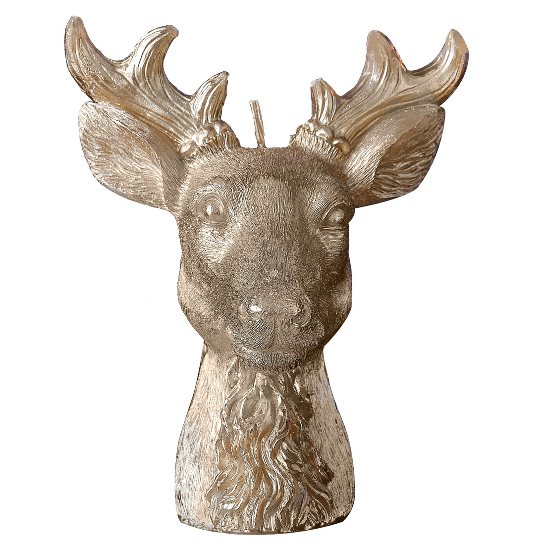 Gold Stag Christmas Candle