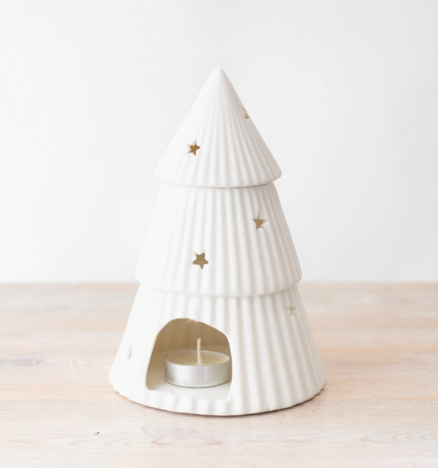 White Christmas Tree Wax Melt Burner