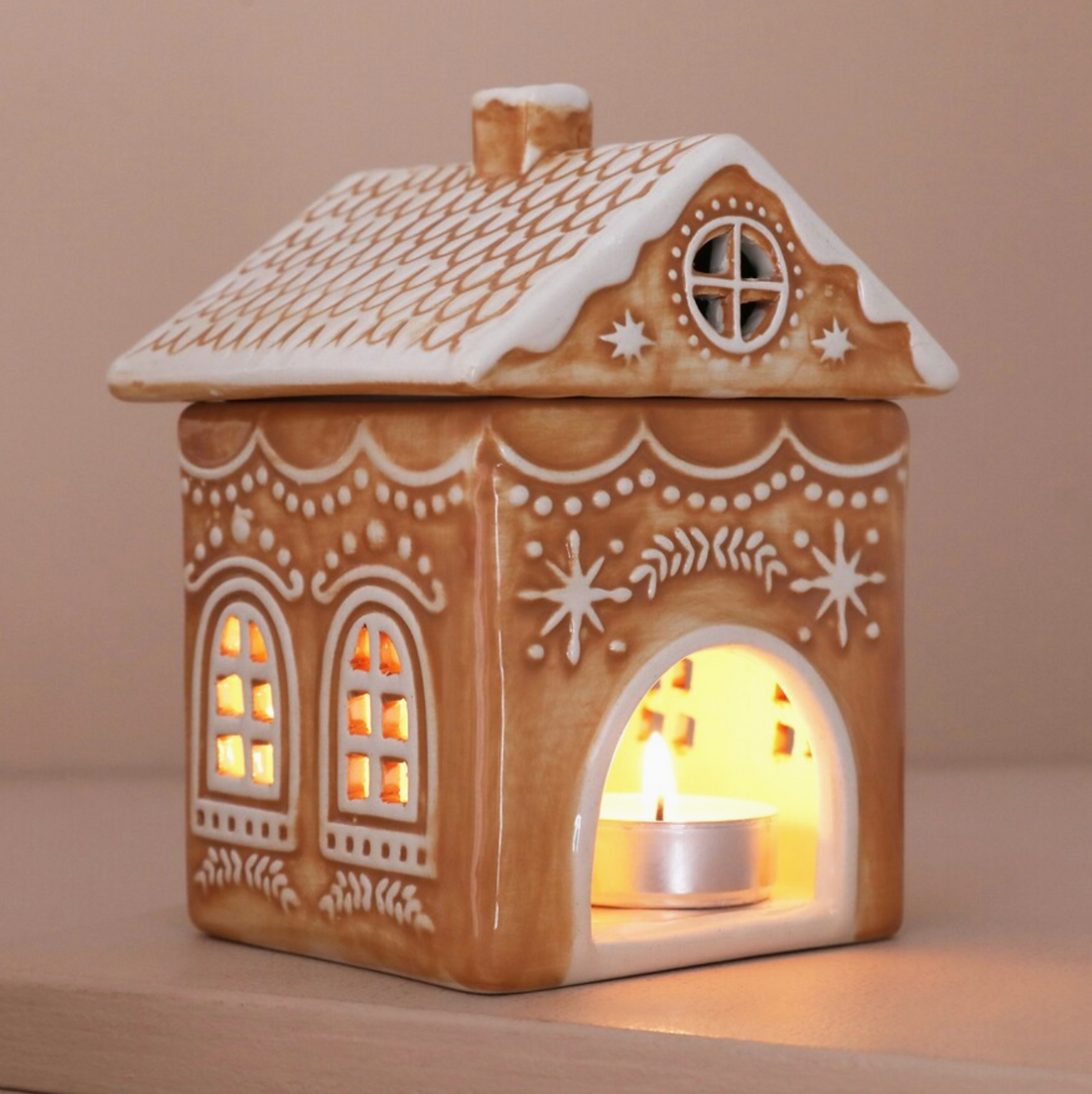 Ceramic Gingerbread House Wax Burner