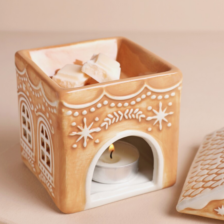 Ceramic Gingerbread House Wax Burner