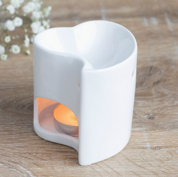 White Heart Wax Melt Burner