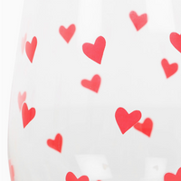 Heart Print Stemless Glass