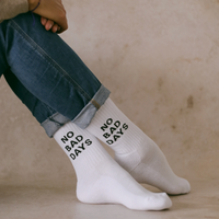 'No Bad Days' Slogan Socks