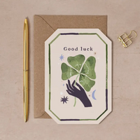 Lucky Clover Good Luck Card