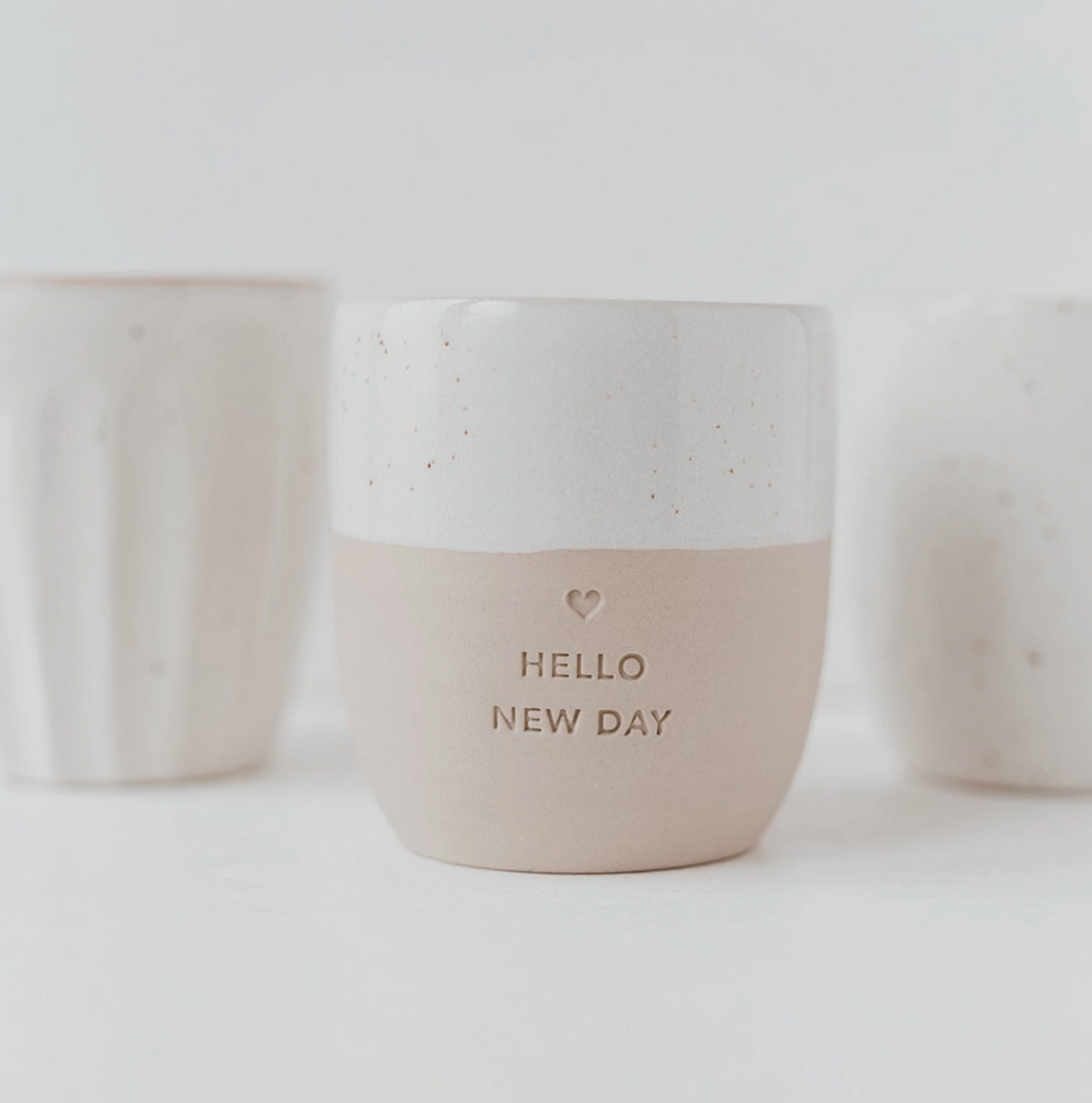 'Hello New Day' Handleless Mug