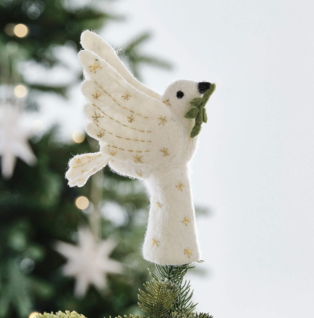 Felt Turtle Dove Christmas Tree Topper