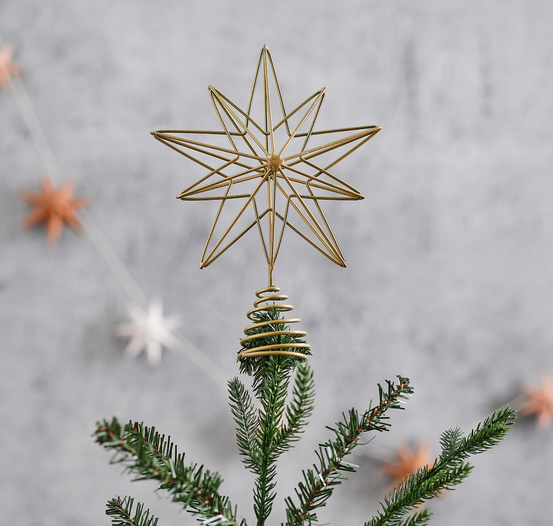 Gold Christmas Tree Star Topper