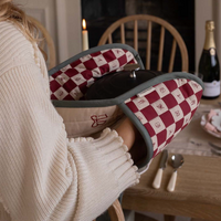 Christmas Checkerboard Oven Mitts