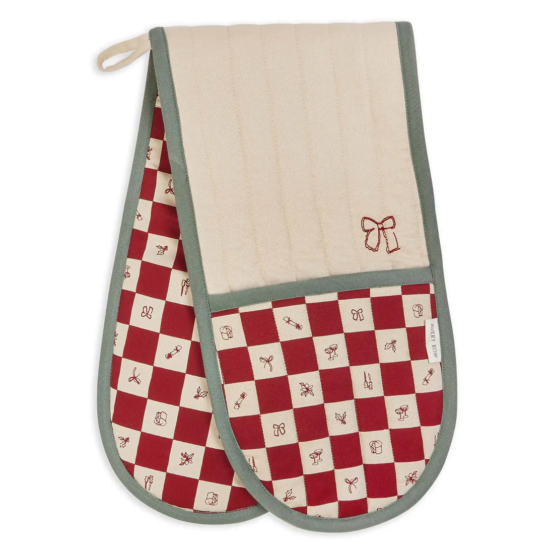 Christmas Checkerboard Oven Mitts