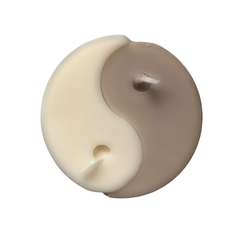 Ying Yang Soy Wax Candle : Natural + Beige