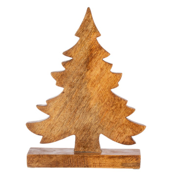 Mango Wood Standing Christmas Tree Ornament