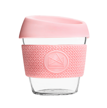 Glass Coffee Cup - Pink Flamingo 8 Oz