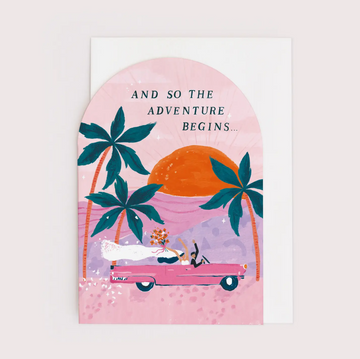 'Adventures' Wedding Card