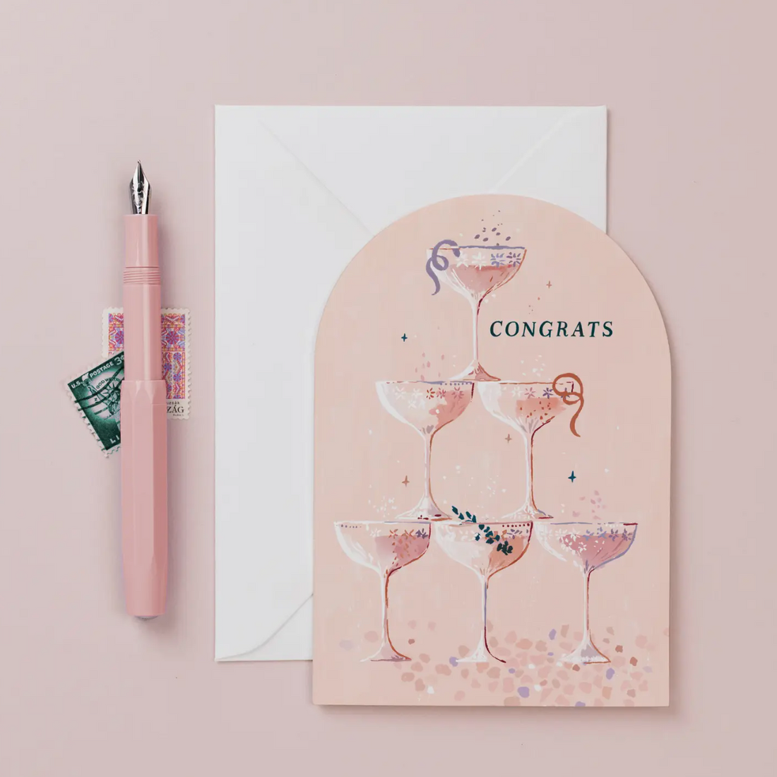 Champagne Congratulations Card