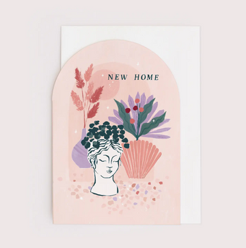 Dried Flowers 'New Home' Card