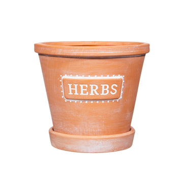 Herb Garden Pot + Saucer